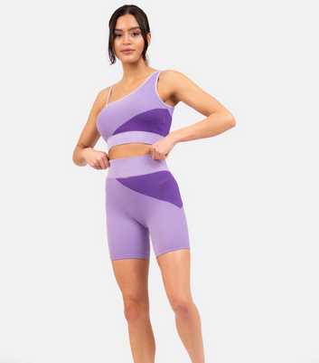 South Beach Lilac Seamless Sports Crop Top