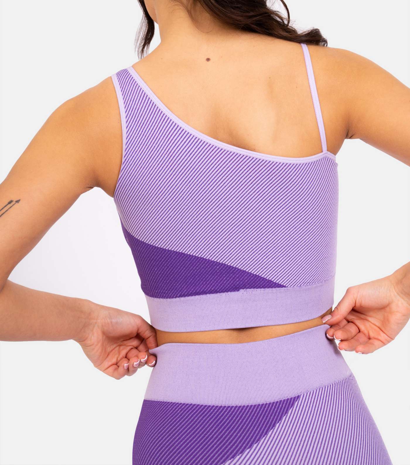 South Beach Lilac Seamless Sports Crop Top Image 4