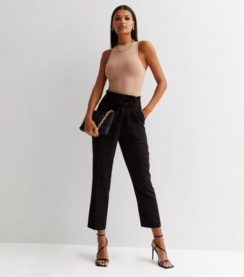 Stone Wide Leg Crop Trousers | New Look