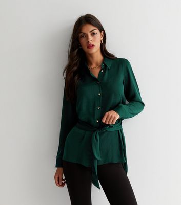 Dark green shirt deals women's