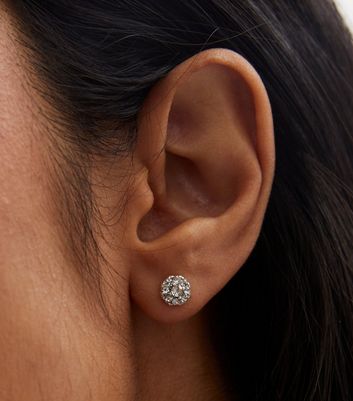 3 Pack Silver Diamante Stud Earrings New Look