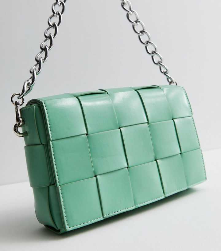 Green Curved Shoulder Bag | New Look