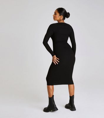 petite long sleeve bodycon dress