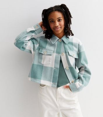 Girls checked outlet coat