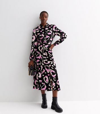 New look animal 2024 print midi dress