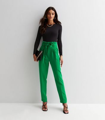 paperbag trousers with belt