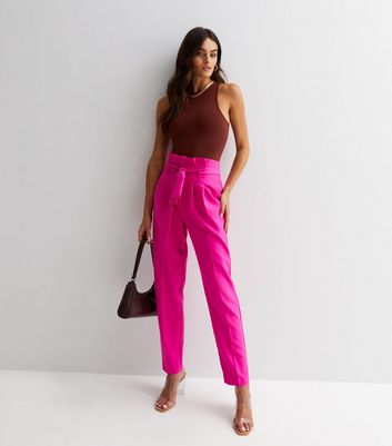 ASOS DESIGN Extreme Man Suit Mansy Trousers in Bright Pink Size 2US/  6UK/Petite | eBay