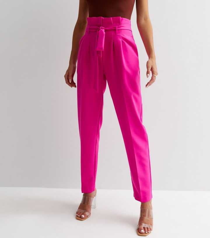 TATE PAPERBAG PANTS IN PINK