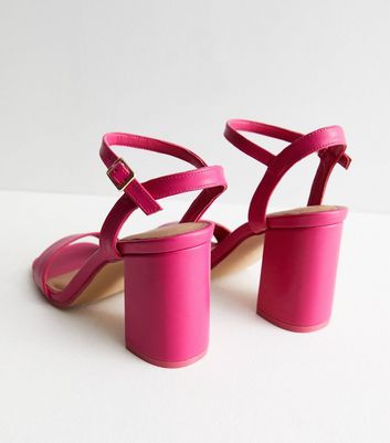 New look hot sale pink sandal heels