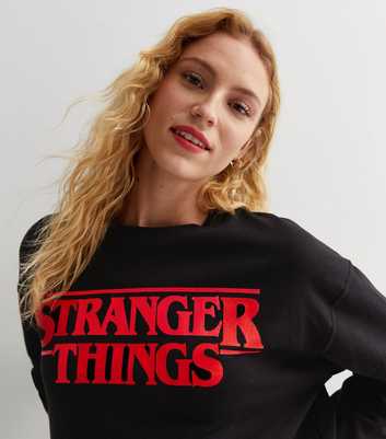 Black Stranger Things Logo Sweatshirt