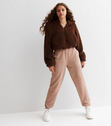 Camel teddy online joggers