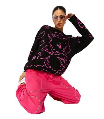 Skinnydip Black Baby Cat Oversized 
