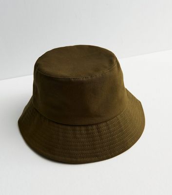Men's Khaki Bucket Hat New Look