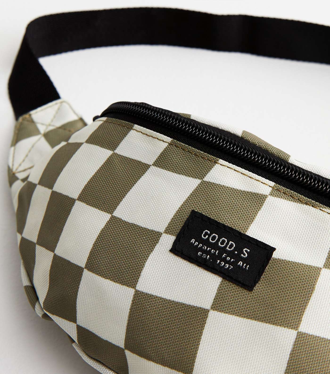 Olive Checkerboard Bum Bag Image 3