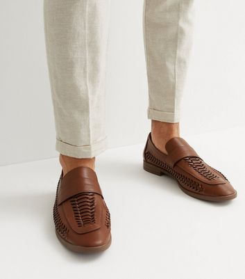 Weaved loafers on sale