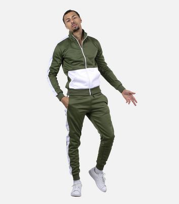 new look green tracksuit