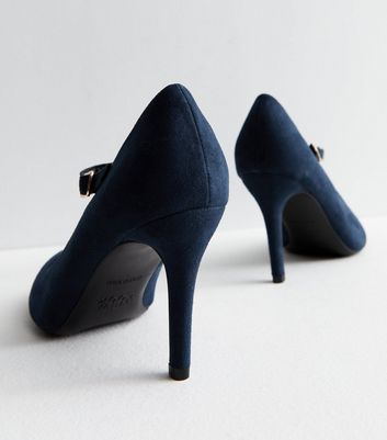 Navy court on sale shoes new look