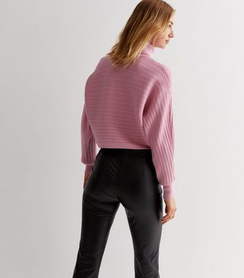 Topshop pink clearance roll neck jumper