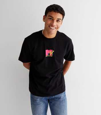 Only & Sons Black MTV Front and Back Logo T-Shirt