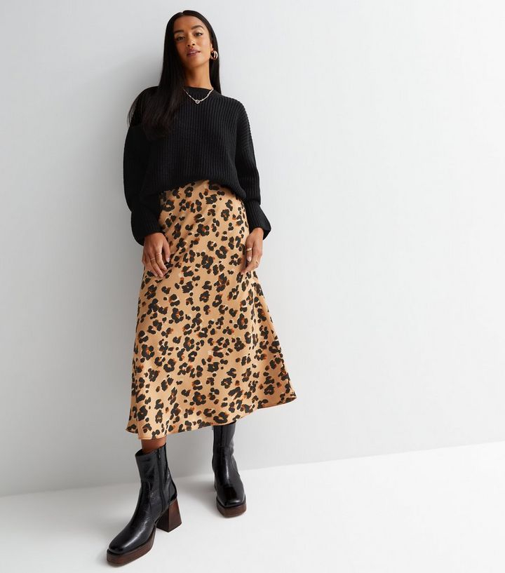 Leopard Midi Skirt Petite | estudioespositoymiguel.com.ar