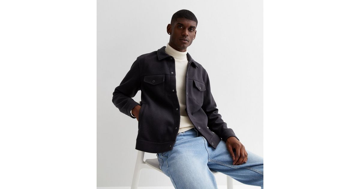 Only & Sons Dark Grey Double Pocket Jacket New Look