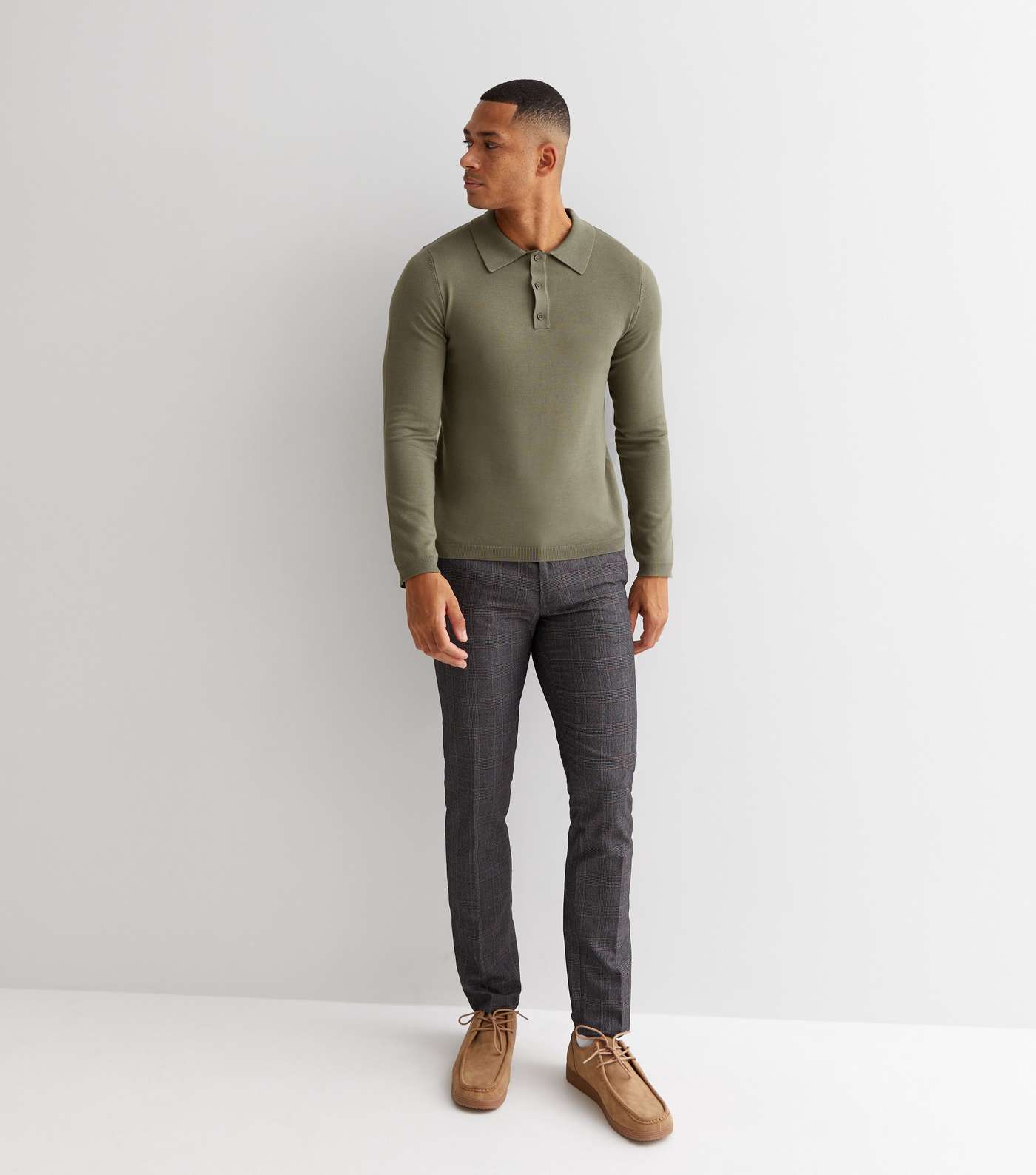 Only & Sons Dark Green Long Sleeve Polo Top Image 2