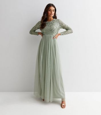 Long sleeve hotsell fancy maxi dress