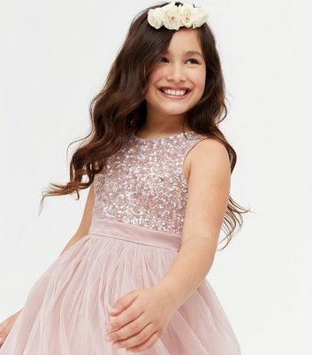 Pink sparkly girls dress hotsell