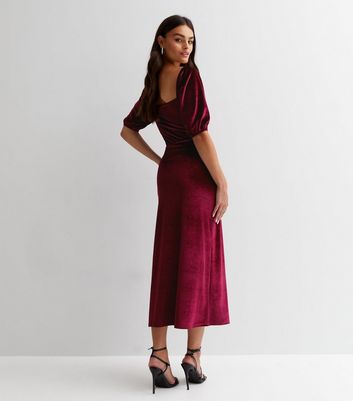 burgundy velvet playsuit