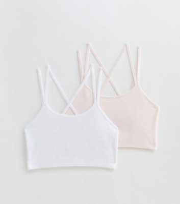 Girls 2 Pack of Ribbed Seamless Crop Tops