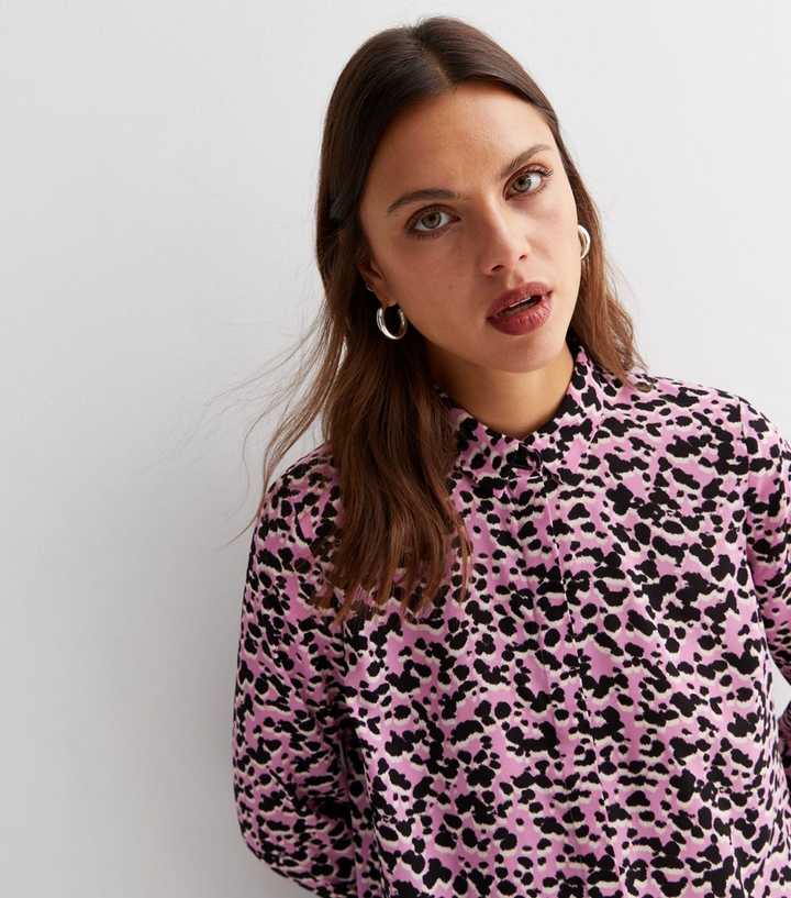 new look purple leopard print shirt