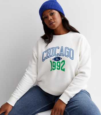 Curves Off White Chicago Varsity Logo Sweatshirt