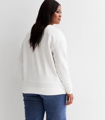 Curves Off White Chicago Varsity Logo Sweatshirt New Look