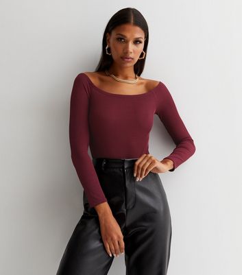 Burgundy bodysuit outfit sale