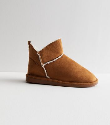 Loungeable Tan Faux Fur Lined Slipper 