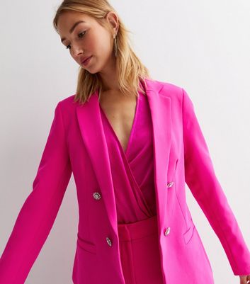 New look button front 2025 coat in light pink