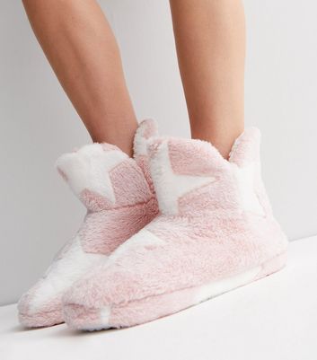 Women's Fashionable Home Slippers Minimalist Plush Slipper Boots | SHEIN UK