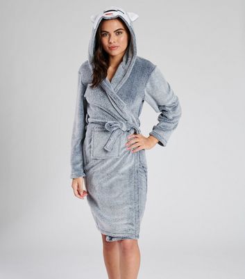 New look outlet grey dressing gown