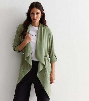 Olive green 2024 duster jacket