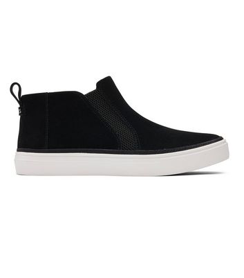 TOMS Black Suede Slip On Trainers | New 