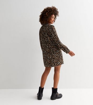 new look leopard coat