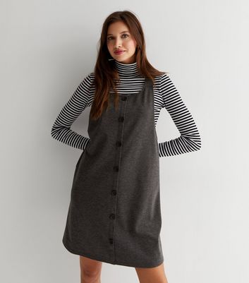 Grey pinafore sales dress womens