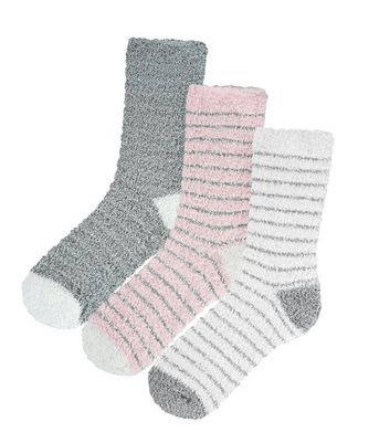 grey fluffy socks