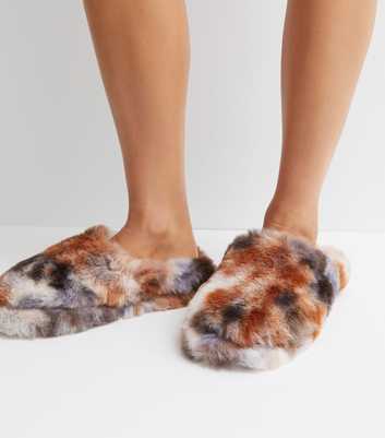 Loungeable Multicoloured Faux Fur Slippers