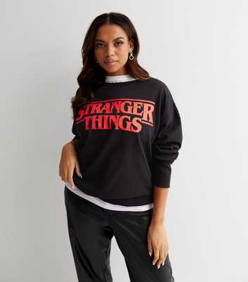 Curves Black Stranger Things Logo Sweatshirt