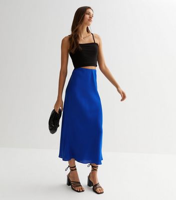 Bias cut 2025 skirt blue