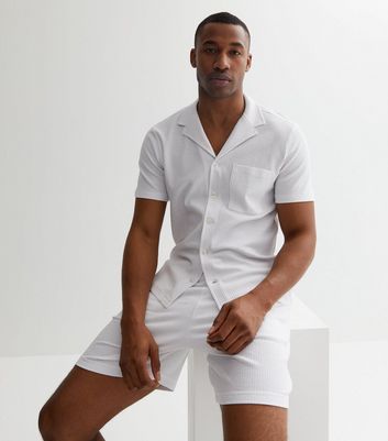 Mens short sleeve shirts on sale white