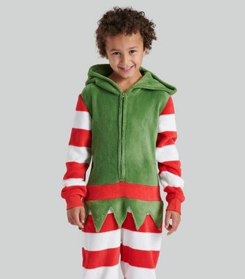 Loungeable Kids Red Christmas Elf Onesie New Look
