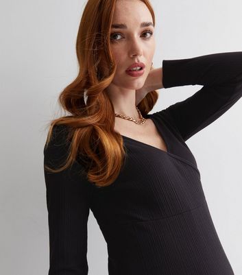 Long sleeve jersey outlet wrap dress