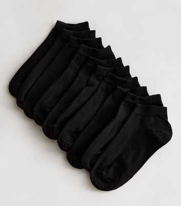 10 Black Trainer Socks